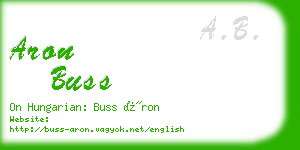 aron buss business card